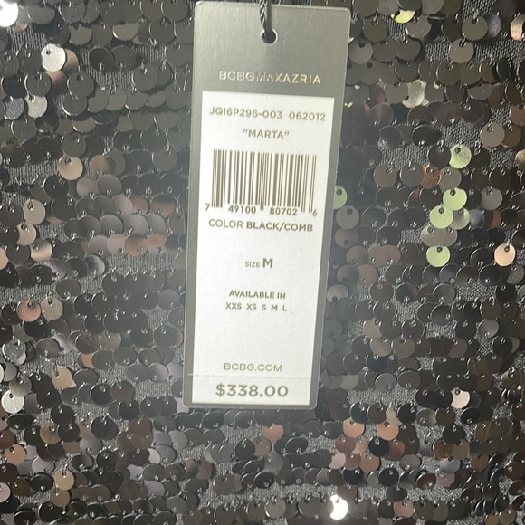 Black sequin mini dress never worn. Perfect for any occasion. - Picture 4 of 5